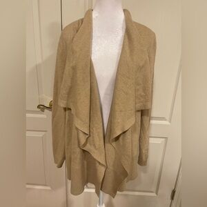 Lands’ End beige draped cardigan​​​​​